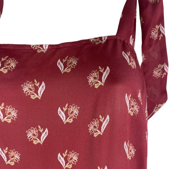 Tucker NYC Silk Shoulder Tie Camisole Sun Dress Clay Orange Size S - Picture 7 of 10